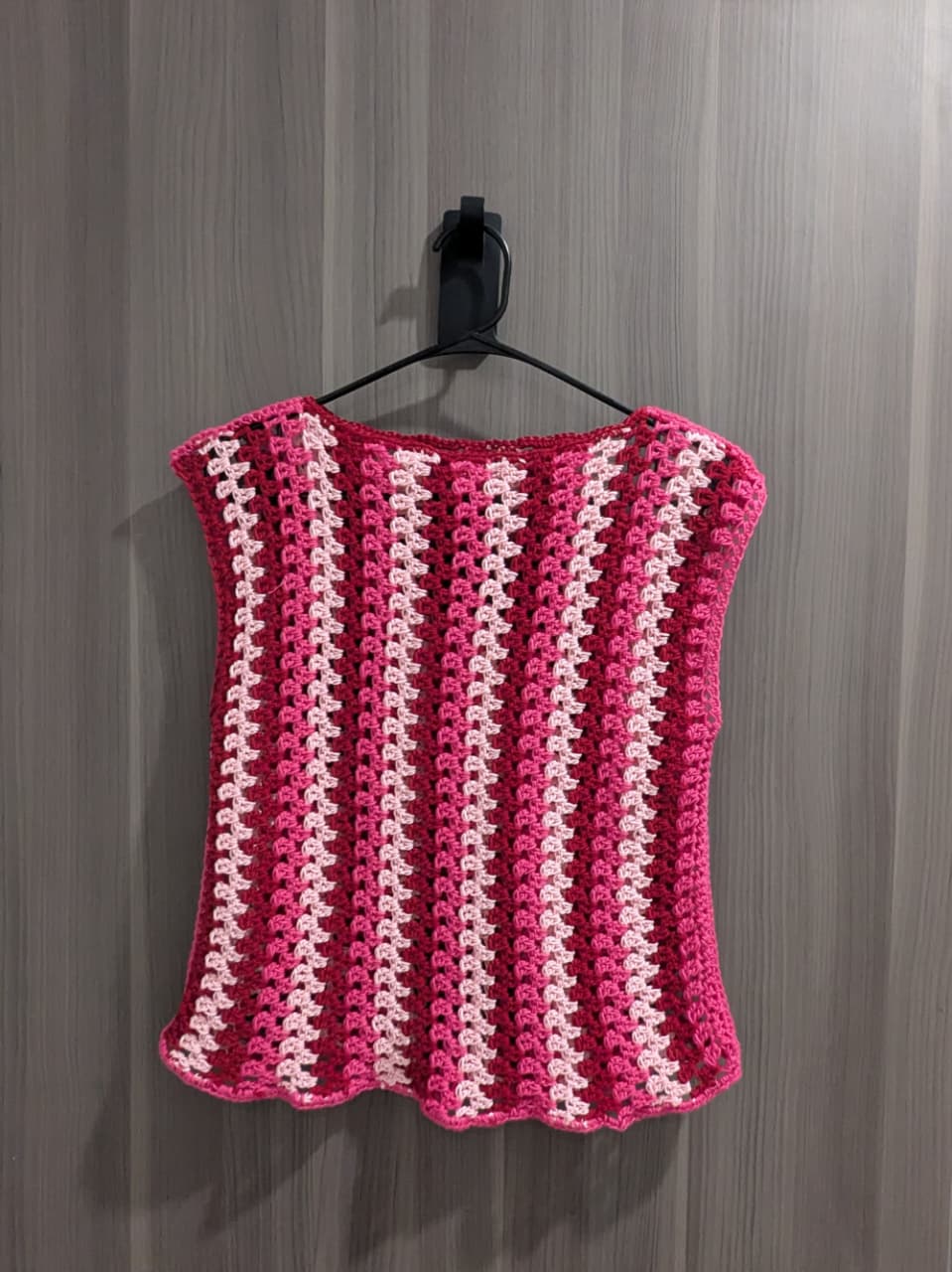 Resultado final de mi primera blusa a crochet